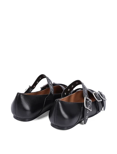 Жіночі балетки MIRATON шкіряні чорні(208-7869-7-1) - фото 4 - Miraton