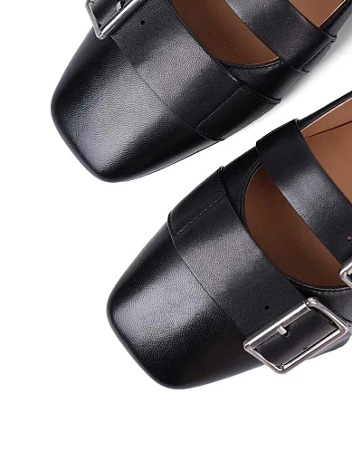 Жіночі балетки MIRATON шкіряні чорні(208-7869-7-1) - фото 5 - Miraton