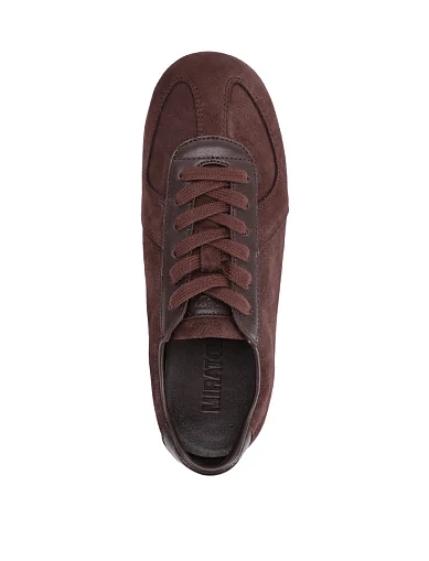 Женские кроссовки MIRATON велюровые коричневые - фото 2 - Miraton