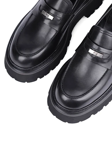 Женские туфли MIRATON кожаные черные - фото 5 - Miraton