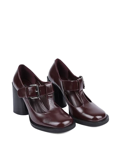 Жіночі туфлі MIRATON з масляної шкіри бордові(8715A-29-1) - фото 3 - Miraton