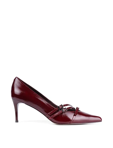Жіночі туфлі MIRATON з масляної шкіри бордові(508A-15-N563) - фото 1 - Miraton