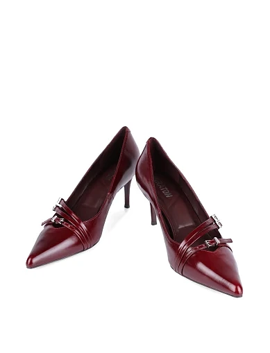 Жіночі туфлі MIRATON з масляної шкіри бордові(508A-15-N563) - фото 2 - Miraton