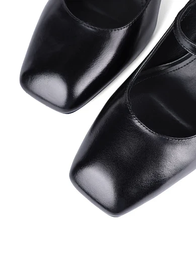 Женские туфли MIRATON из масляной кожи черные - фото 4 - Miraton