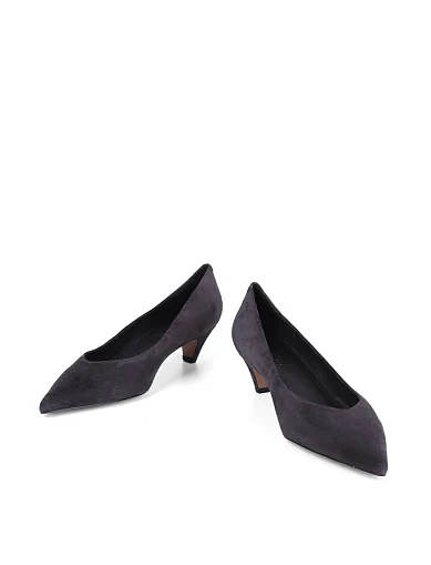 Женские туфли MIRATON велюровые серые - фото 2 - Miraton