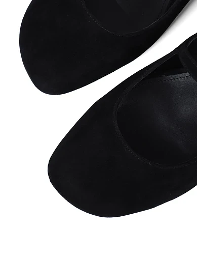 Женские туфли MIRATON велюровые черные - фото 5 - Miraton