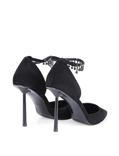 Женские туфли Mia May велюровые черные - фото 4 - Miraton