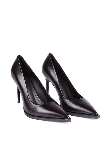 Жіночі туфлі MIRATON з масляної шкіри бордові(G382-2) - фото 3 - Miraton