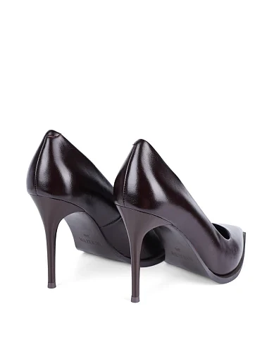 Жіночі туфлі MIRATON з масляної шкіри бордові(G382-2) - фото 4 - Miraton