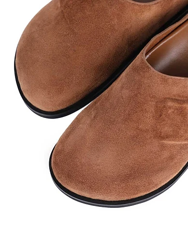 Женские мюли MIRATON велюровые бежевые - фото 5 - Miraton