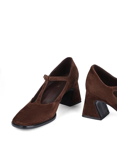 Жіночі туфлі MIRATON велюрові коричневі(8009-A-1) - фото 2 - Miraton