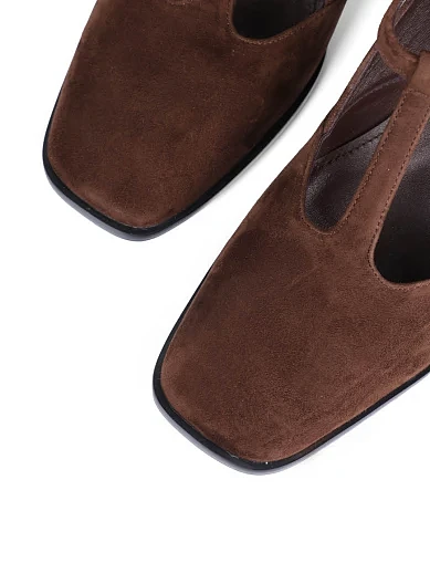 Жіночі туфлі MIRATON велюрові коричневі(8009-A-1) - фото 5 - Miraton