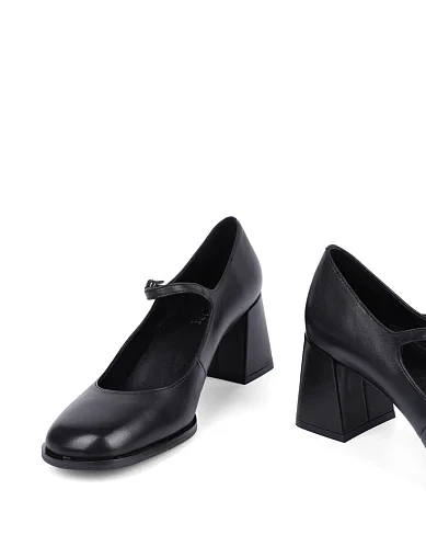 Женские туфли Attizzare кожаные черные - фото 2 - Miraton