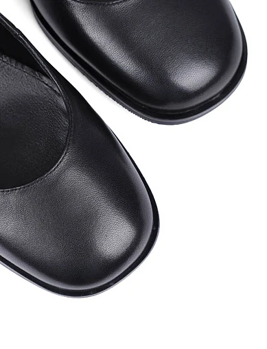 Женские туфли Attizzare кожаные черные - фото 5 - Miraton