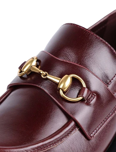 Жіночі туфлі MIRATON з масляної шкіри бордові(V25180-21) - фото 5 - Miraton