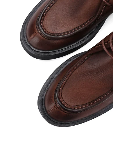 Жіночі туфлі MIRATON шкіряні коричневі(JC033-1C) - фото 5 - Miraton