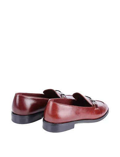 Жіночі туфлі MIRATON з масляної шкіри бордові(JC052-5B) - фото 4 - Miraton