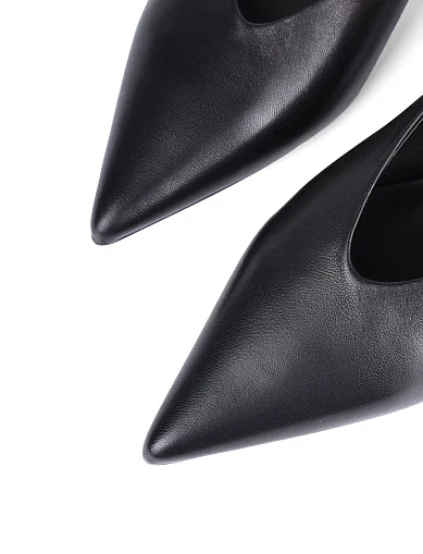 Жіночі туфлі MIRATON шкіряні чорні(JC056-1A) - фото 5 - Miraton