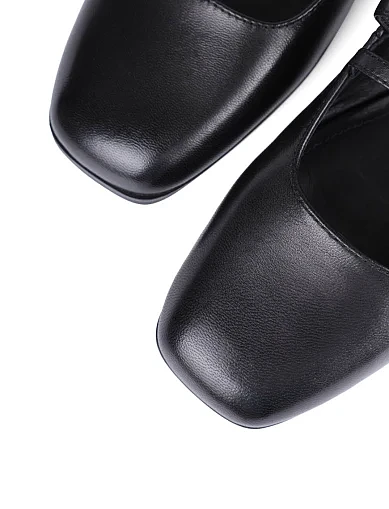 Женские туфли MIRATON кожаные черные - фото 5 - Miraton