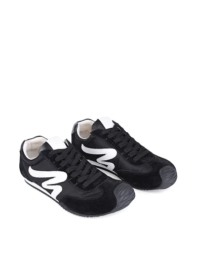 Жіночі кросівки MIRATON шкіряні чорні(L89315) - фото 3 - Miraton