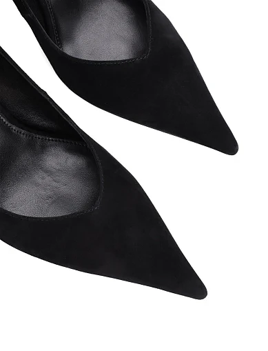 Жіночі туфлі-човники MIRATON велюрові чорні(25140-5-1) - фото 5 - Miraton