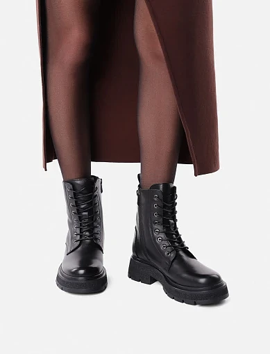 Жіночі черевики Attizzare шкіряні чорні(AT0340M-15-777) - фото 1 - Miraton