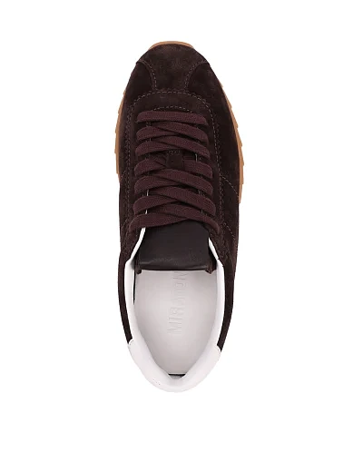 Женские кроссовки MIRATON велюровые коричневые - фото 2 - Miraton