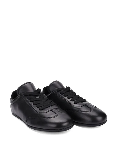 Женские кроссовки MIRATON кожаные черные - фото 3 - Miraton