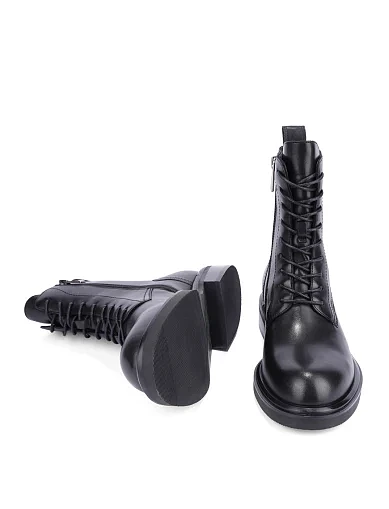 Женские ботинки Attizzare кожаные черные - фото 2 - Miraton