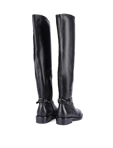 Жіночі ботфорти MIRATON шкіряні чорні(FT501B-221-1) - фото 4 - Miraton