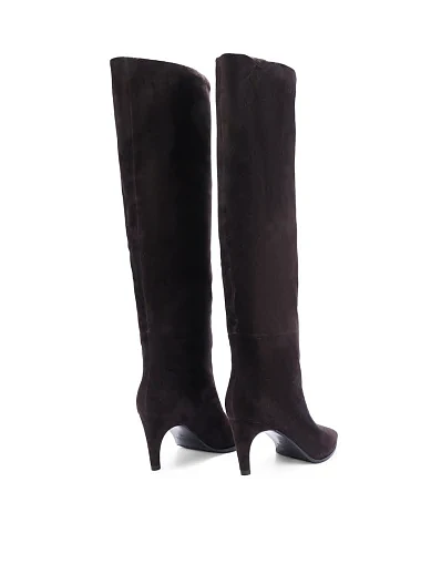 Женские ботфорты MIRATON велюровые серые - фото 5 - Miraton