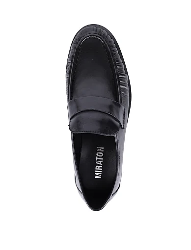 Женские туфли MIRATON кожаные черные - фото 5 - Miraton