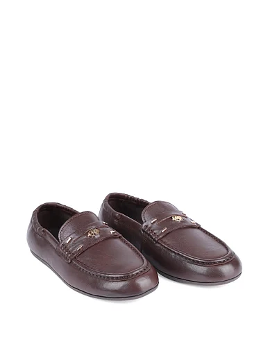 Женские мокасины MIRATON кожаные коричневые - фото 3 - Miraton