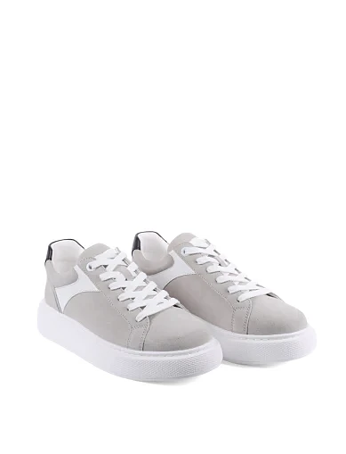 Женские кеды MIRATON велюровые серые - фото 3 - Miraton