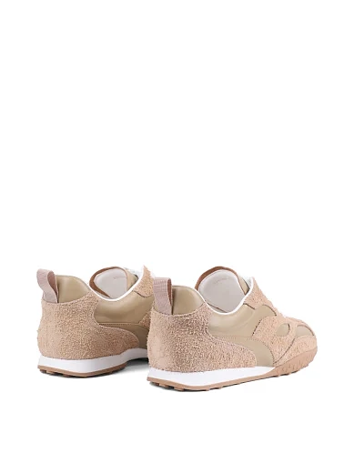 Женские кроссовки MIRATON велюровые бежевые - фото 4 - Miraton