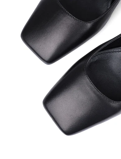 Женские туфли MIRATON кожаные черные - фото 5 - Miraton