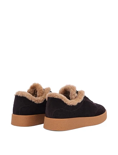 Женские кеды MIRATON велюровые коричневые - фото 4 - Miraton