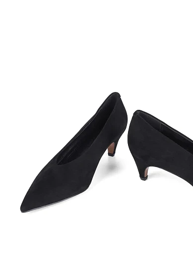 Женские туфли MIRATON велюровые черные - фото 2 - Miraton