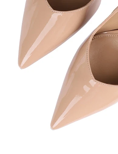 Женские туфли Mia May лаковые бежевые - фото 5 - Miraton