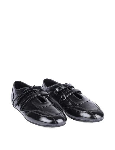 Жіночі кросівки MIRATON з масляної шкіри чорні(HS581-26-N978K) - фото 4 - Miraton