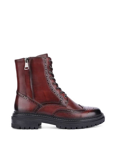 Женские ботинки MIRATON кожаные коричневые - фото 2 - Miraton