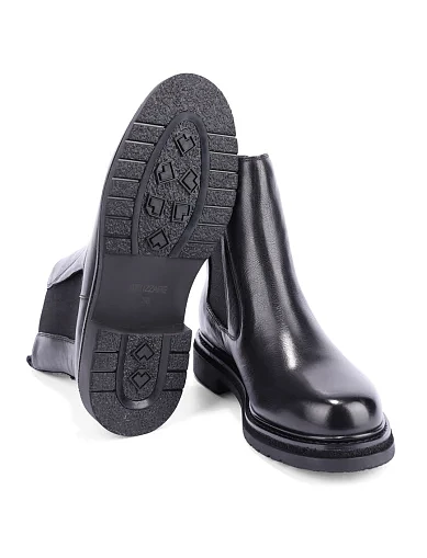 Женские ботинки кожаные черные - фото 2 - Miraton