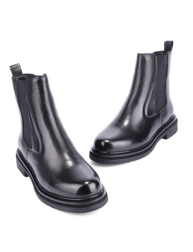 Женские ботинки кожаные черные - фото 5 - Miraton