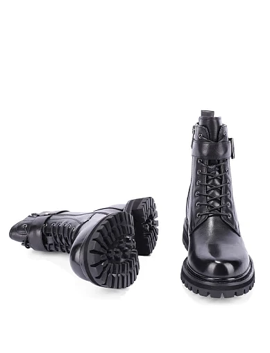 Женские ботинки Attizzare кожаные черные - фото 2 - Miraton