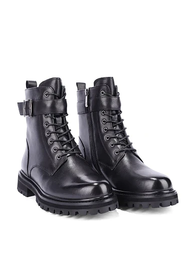 Женские ботинки Attizzare кожаные черные - фото 3 - Miraton