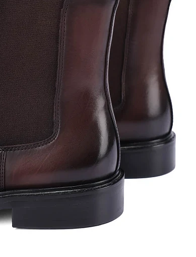 Женские ботинки челси Attizzare кожаные коричневые - фото 2 - Miraton