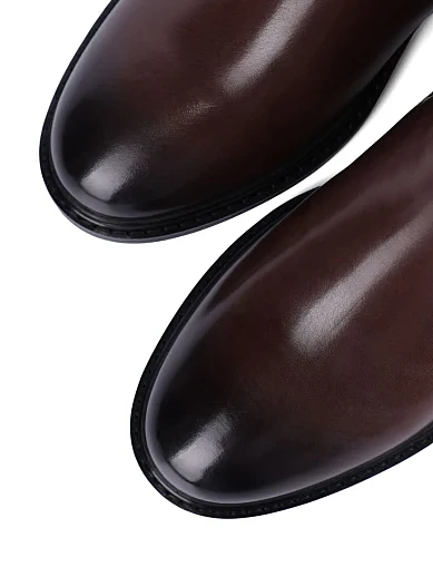 Женские ботинки челси Attizzare кожаные коричневые - фото 5 - Miraton