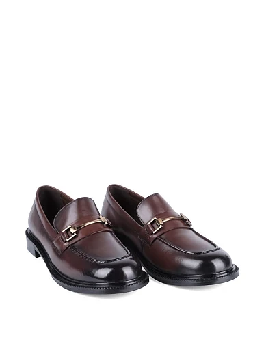 Жіночі туфлі MIRATON шкіряні коричневі(NQ3051-31L-B1040 ОЗ-25-26) - фото 3 - Miraton