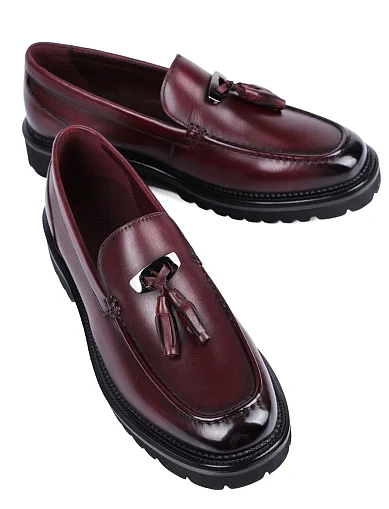 Жіночі туфлі MIRATON шкіряні бордові(NQ3682A-18L-D273) - фото 5 - Miraton