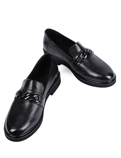 Женские туфли MIRATON кожаные черные - фото 2 - Miraton